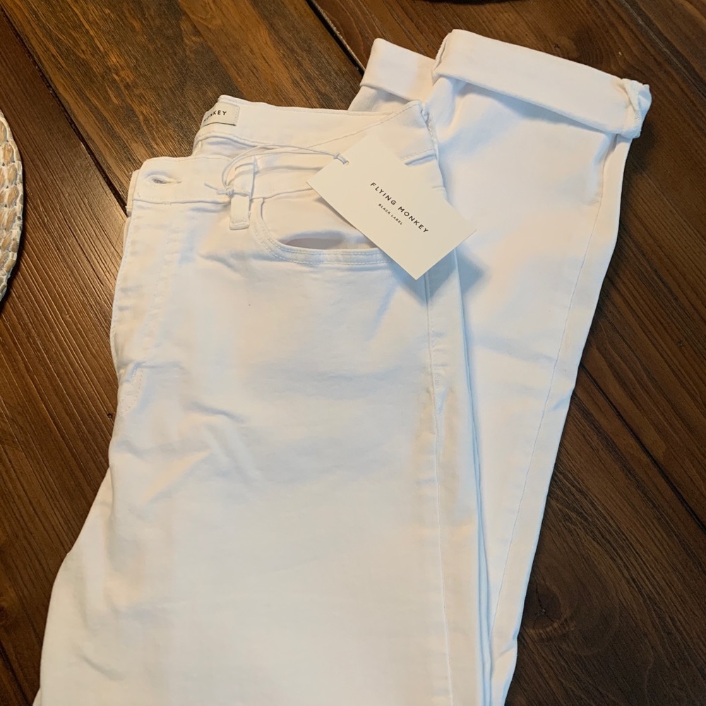 Flying monkey white denim size 8